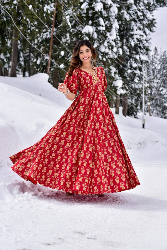 dhrishti red cotton dress