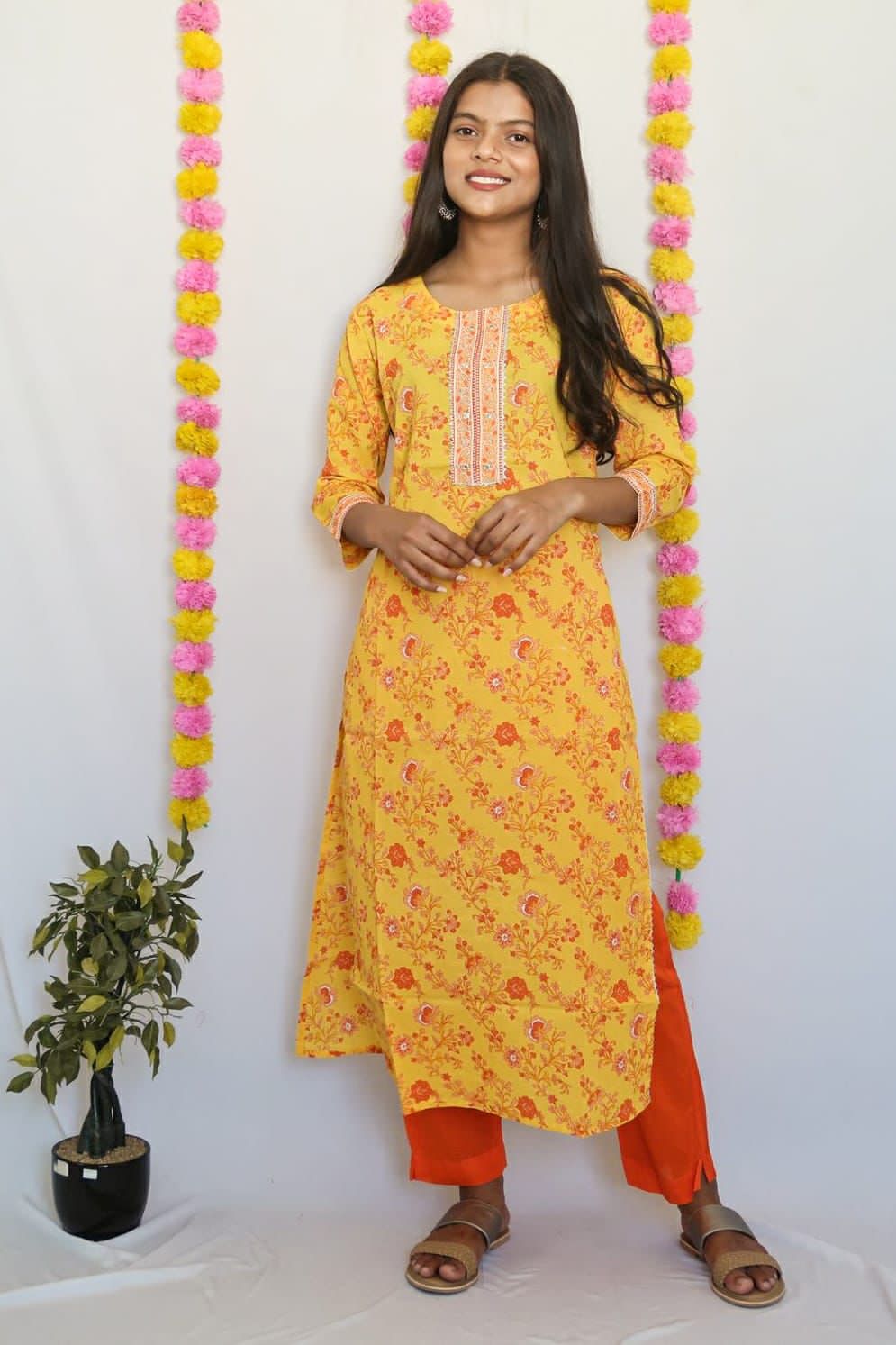 SALE: Sunflower Orange Suit Set