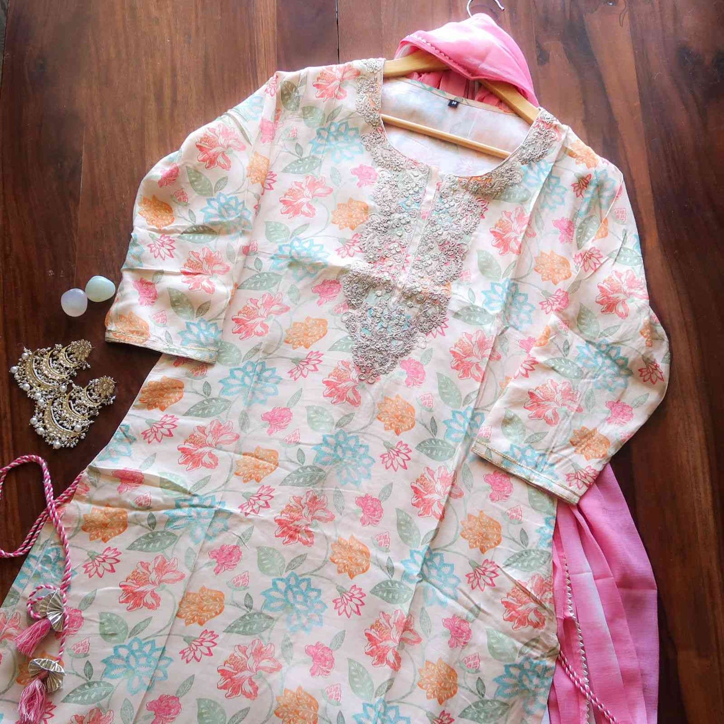 SALE: Floral Zariwork Suit Set