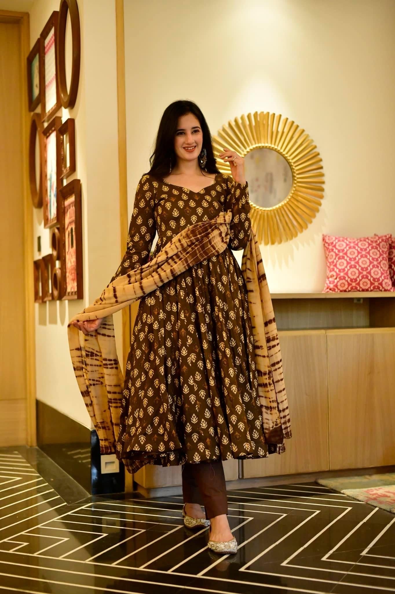 sehaj brown suit set