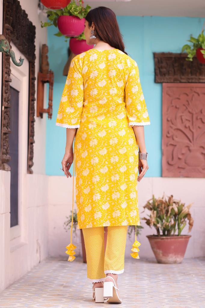 Sunflower Lace Delight Suit Set