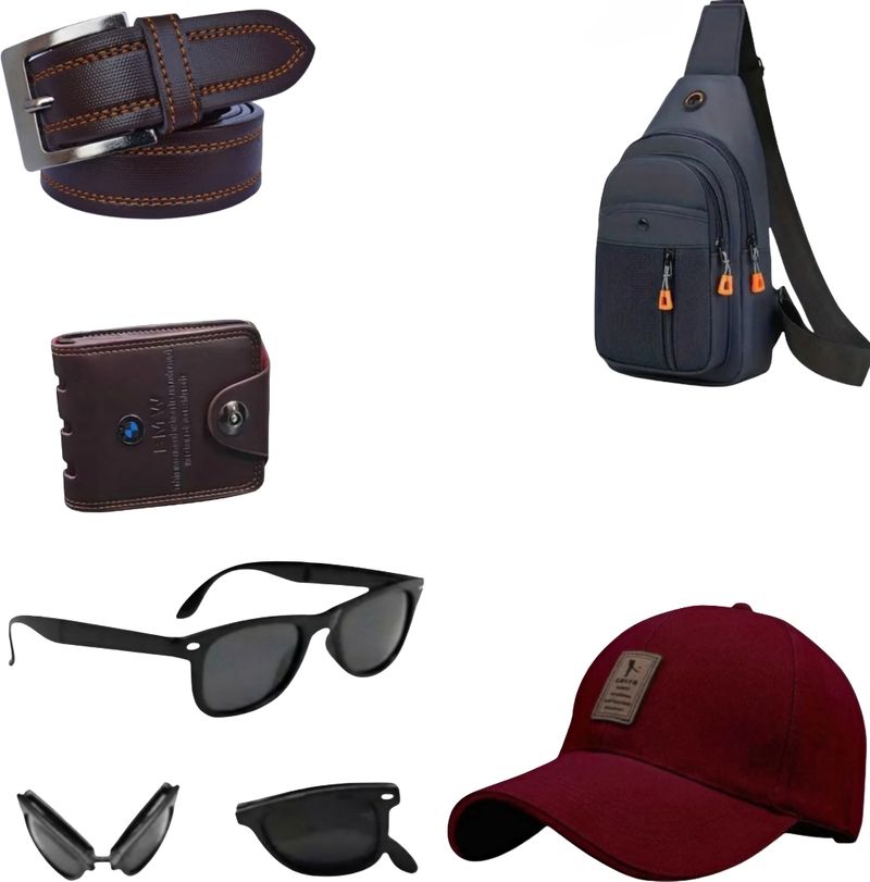 Kkhatu Belt, Wallet & Watch Combo (Multicolor)